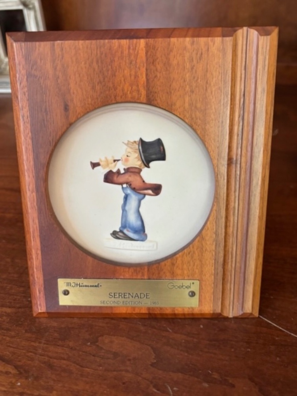 Vintage 1983 Goebel Hummel Plate Serenade No Box Framed 2nd edition